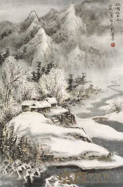 祖莪 瑞雪兆丰年 镜心 69×45cm
